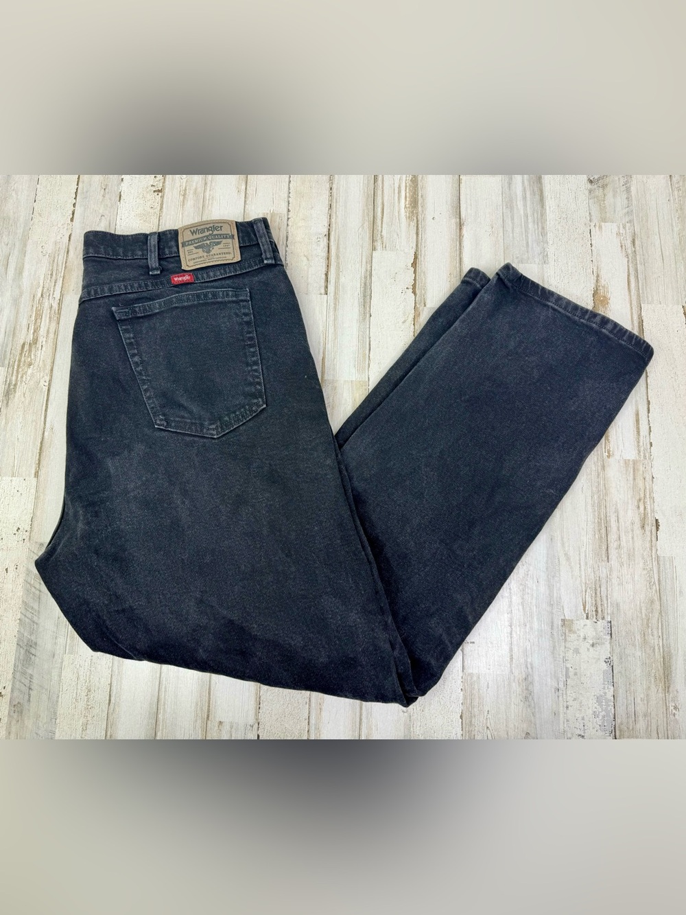 Wrangler Jeans Mens 40x32 Stretch Denim Black Pants - Picture 1 of 11